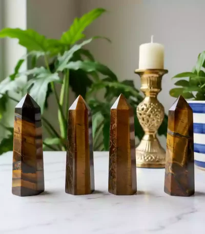 Tiger Eye Tower – Powerful Tiger Eye Obelisk for Protection