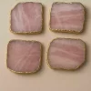 Natural Rose Quartz Coaster