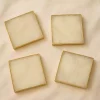Square White Agate Coaster