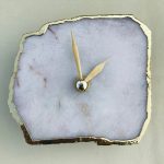 White Agate Clock – A Unique Desk/Wall Clock for Home Decor
