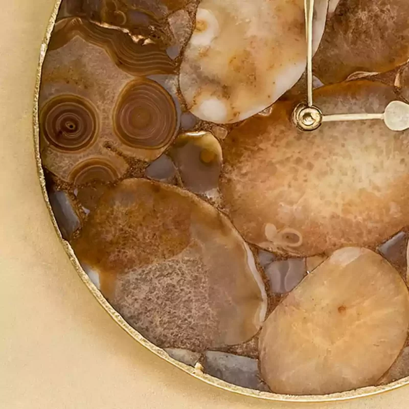 Brown agate clock4