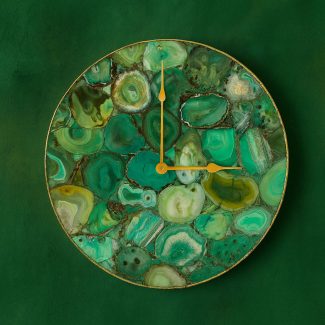 Green Agate Wall Clock