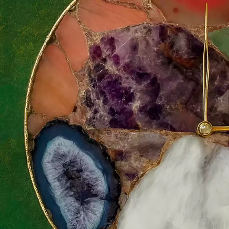 Multi agate Wall clock1