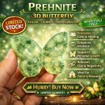 Prehnite 3D Butterfly Carving
